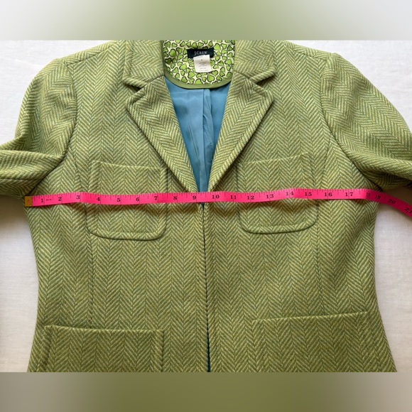 J. Crew Wool Herringbone Blazer in Sage Green - Picture 8 of 10